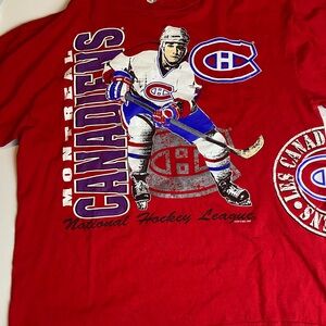 Vintage Waves Montreal Canadiens Red Hockey AOP T-Shirt